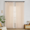 Elise Heavyweight Textured Faux Linen Pleat Custom Curtains Elise Pinky White-2