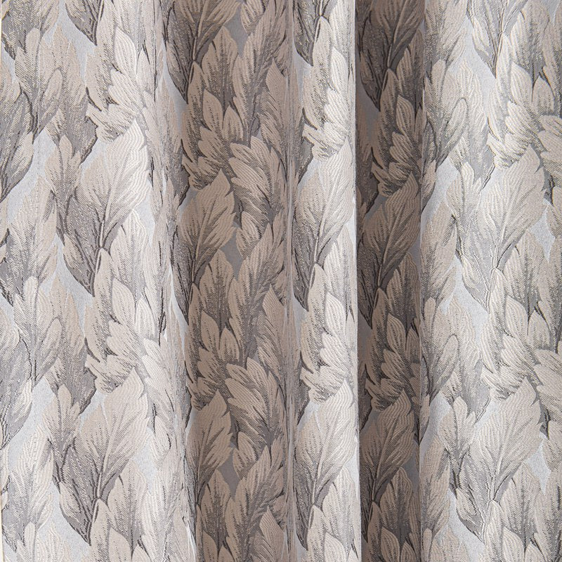 Fern Jacquard Patterns Pleat Cotton Blend Custom Curtains Fern