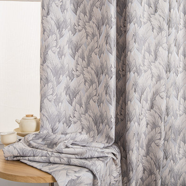 Fern Elegant Jacquard Patterns Pleat Custom Curtains