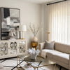 Floor-to-ceiling custom curtains 
