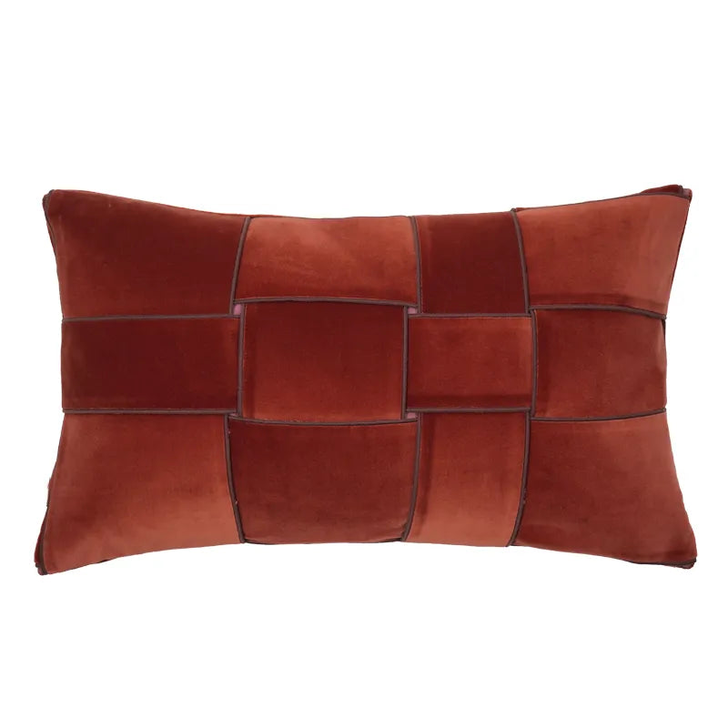 Nest Woven Knot Velvet Lumbar Pillowcase