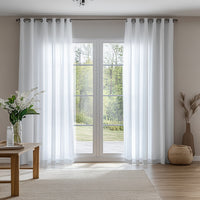 Glint Moonlight Luxe Soft-Touch Wrinkle-Free Grommets Soft Top Sheer Curtain