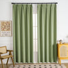 Shangri Cozy Heavy Weight Chenille Pleat Custom Curtains Shangri Green