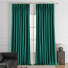 Lumora Crystal Pinch Pleat Velvet Custom Curtains Lumora Peacock Green-14