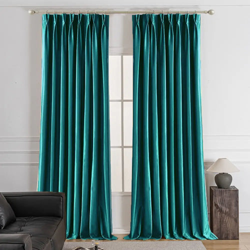 Lumora Crystal Pinch Pleat Velvet Custom Curtains