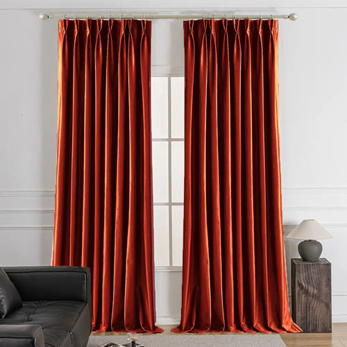 Lumora Crystal Pinch Pleat Velvet Custom Curtains