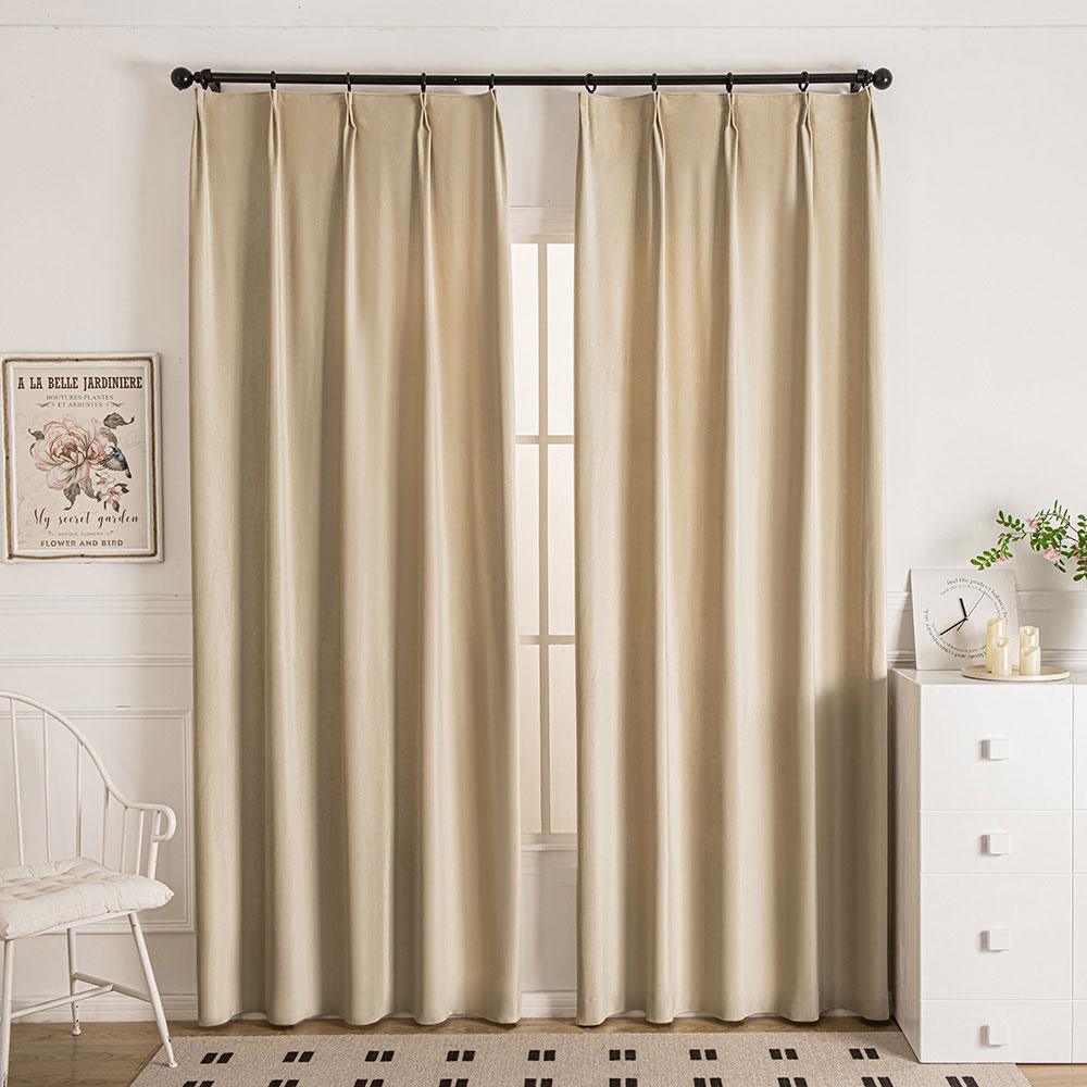 Light Brown-8 Doux Velvet Elegance Room Darkening Custom Curtains