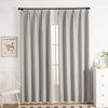 Linen Gray-6 Lullaby Faux Linen Textures Blackout Custom Curtains