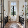 Lorna French Linen Bathroom Pleat Custom Curtains