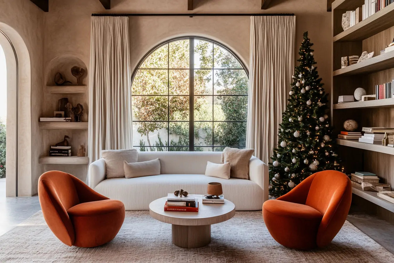 custom  linen curtains for christmas