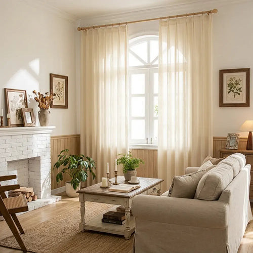 Loomy Soft Cream Dream Pleat Custom Curtains2