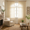 Loomy Soft Cream Dream Pleat Custom Curtains