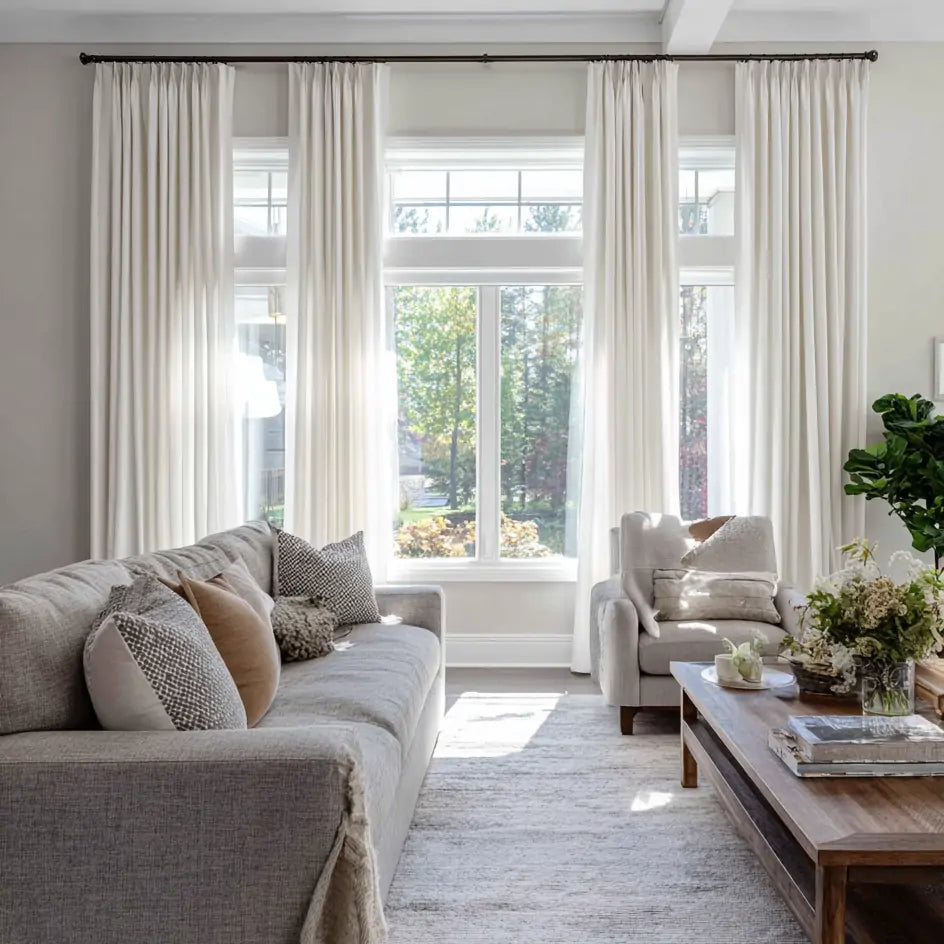 Lorna French Linen Pleated Custom Curtains Panel