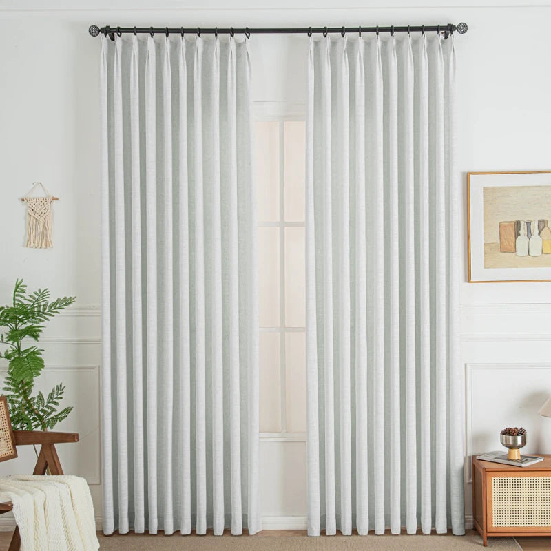 Lorna Oeko-Tex Linen Drapery Pinch Pleat Custom Curtains