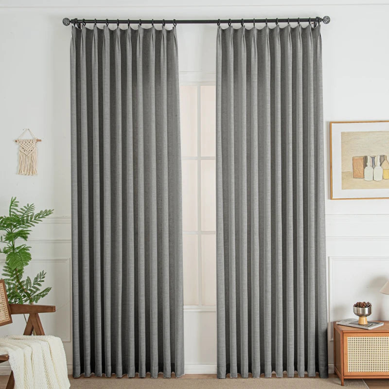 Lorna Oeko-Tex Linen Drapery Pinch Pleat Custom Curtains