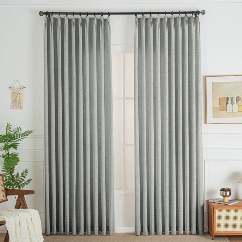 Lorna Oeko-Tex Linen Drapery Pinch Pleat Custom Curtains
