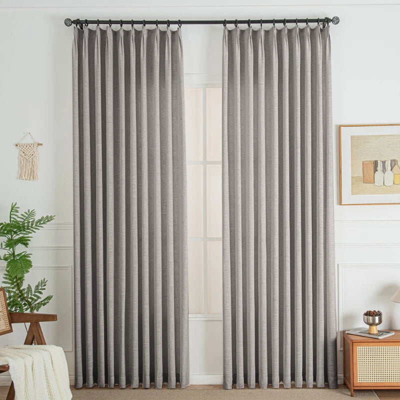 Lorna Oeko-Tex Linen Drapery Pinch Pleat Custom Curtains