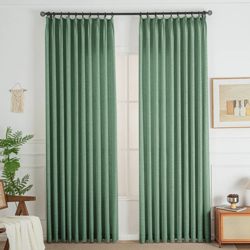 Lorna Oeko-Tex Linen Drapery Pinch Pleat Custom Curtains