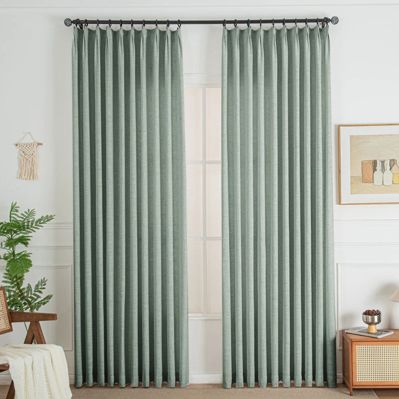 Lorna Oeko-Tex Linen Drapery Pinch Pleat Custom Curtains
