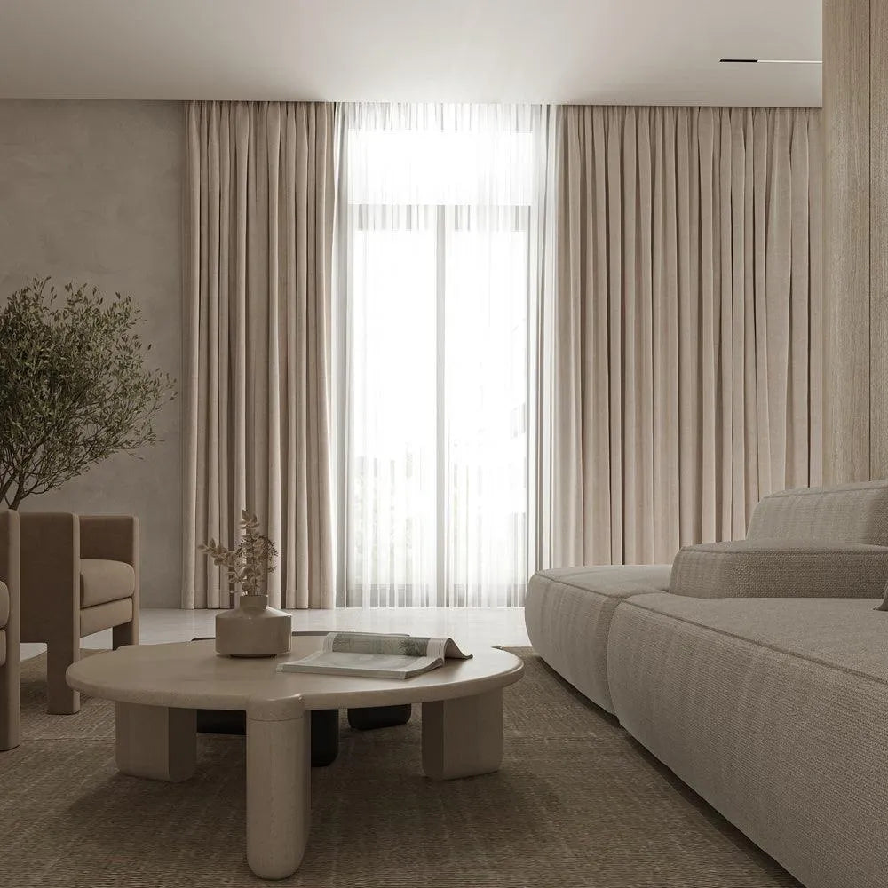 Lylac Cashmere Chenille Custom Curtains Pleated Lylac