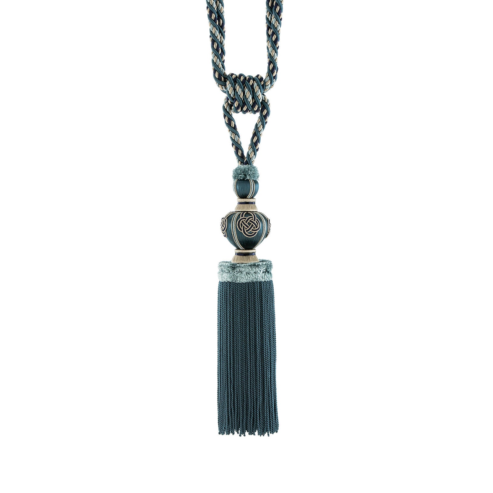 Exquisite Tassel curtain tieback ixacurtains Blue