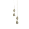 Tassel Curtain Tieback with Hanging Balls/1pc ixacurtains White