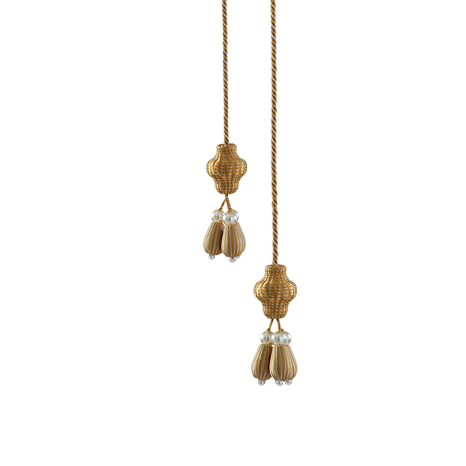 Tassel Curtain Tieback with Hanging Balls/1pc ixacurtains Golden