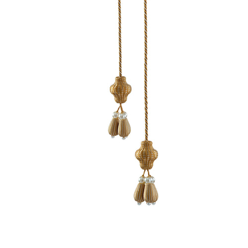 Tassel Curtain Tieback with Hanging Balls/1pc ixacurtains Golden