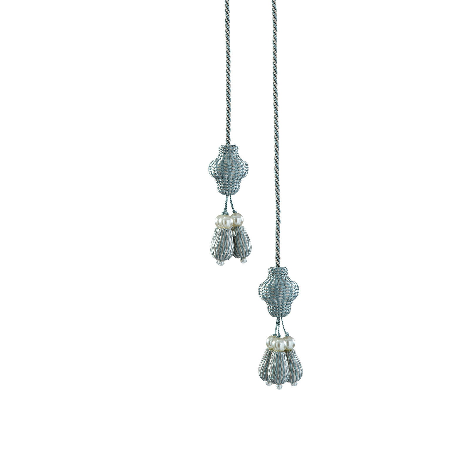 Tassel Curtain Tieback with Hanging Balls/1pc ixacurtains Blue