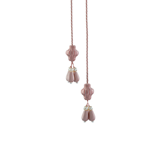 Tassel Curtain Tieback with Hanging Balls/1pc ixacurtains Pink