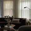 Mead Faux Linen Texture Custom Pleat Curtains For Living Room