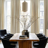 Mead Faux Linen Texture Custom Pleat Curtains For Living Room
