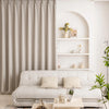 Megan Faux Linen Texture Pinch Pleat Custom Curtains Megan