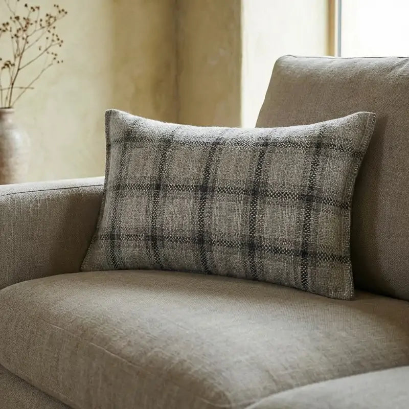 Milo Plaid Wool Lumbar Pillowcase
