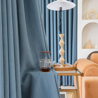 Mivle Stripe Charm Chenille Modern Grommet Custom Curtains