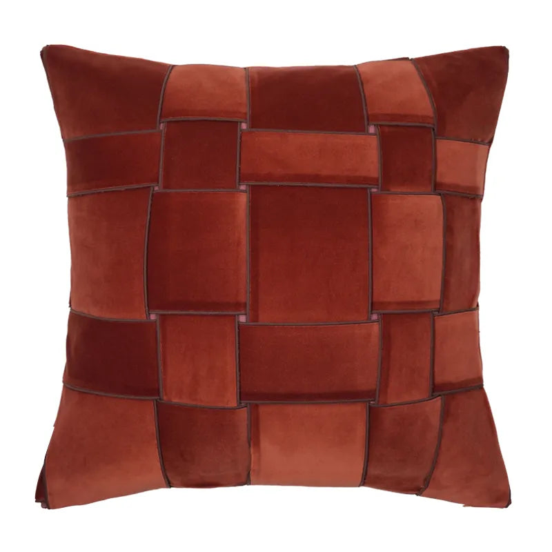 Nest Woven Knot Velvet Throw Pillowcase