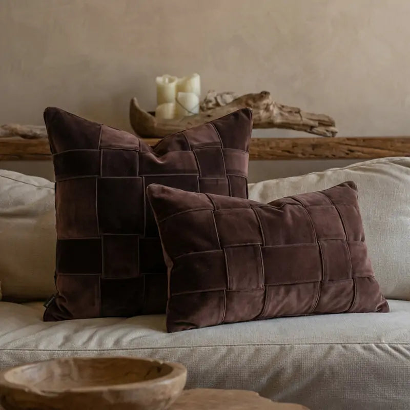 Nest Woven Knot Velvet Throw Pillowcase