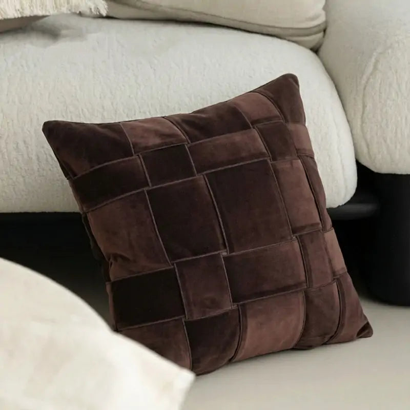 Nest Woven Knot Velvet Throw Pillowcase
