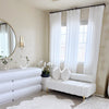 Pure White Voile Sheer Pleat Custom Curtains
