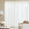 Pure White Voile Sheer Pleat Custom Curtains