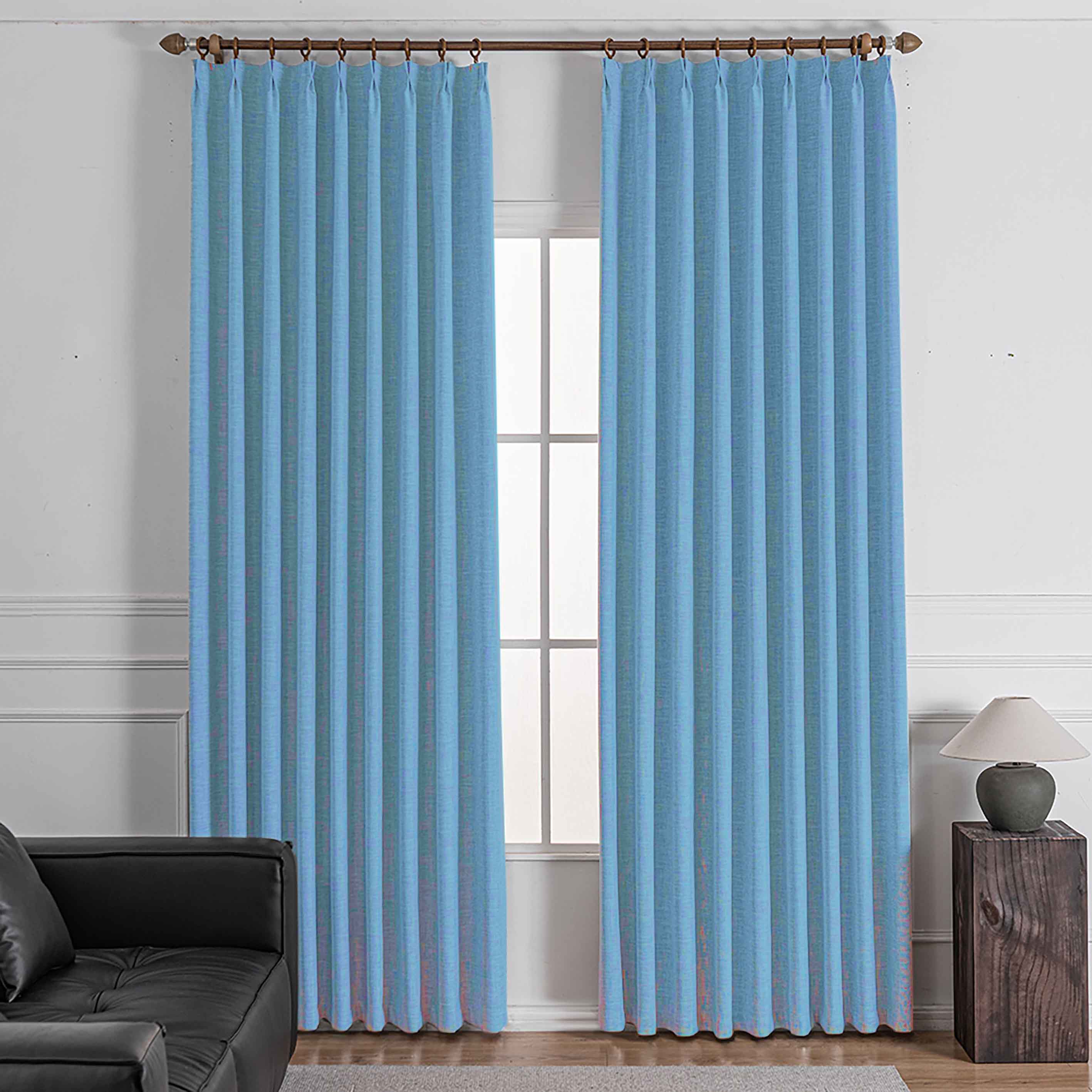 Shyn Linen Texture 100% Blackout Curtains
