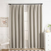Lullaby Faux Linen Textures Blackout Pleat Custom Curtains