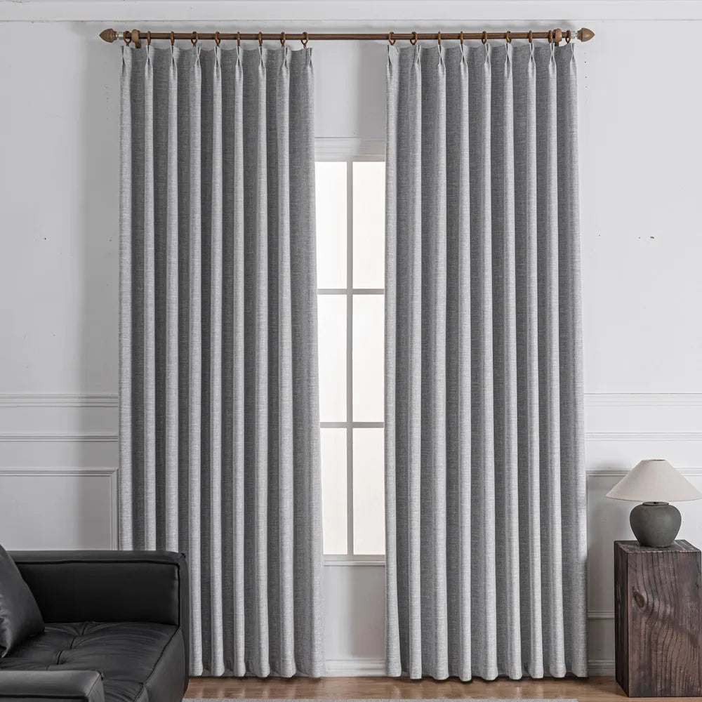 Shyn Linen Oeko-Tex Blackout Pinch Pleat Custom Curtains Shyn