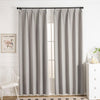 Smoky Gray-13 Lullaby Faux Linen Textures Blackout Custom Curtains