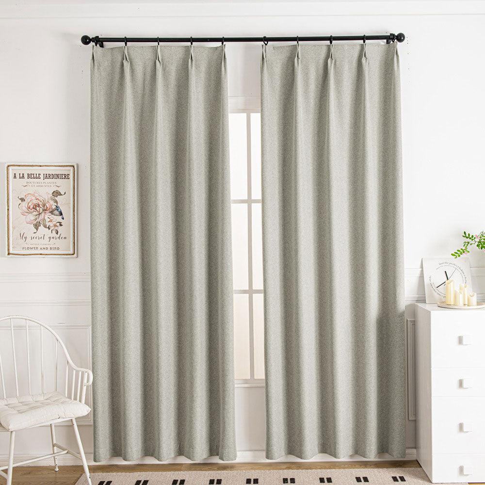 Summer Tan-11 Lullaby Faux Linen Textures Blackout Custom Curtains