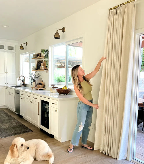 Thalia Textured Linen Pinch Pleat Custom Curtains