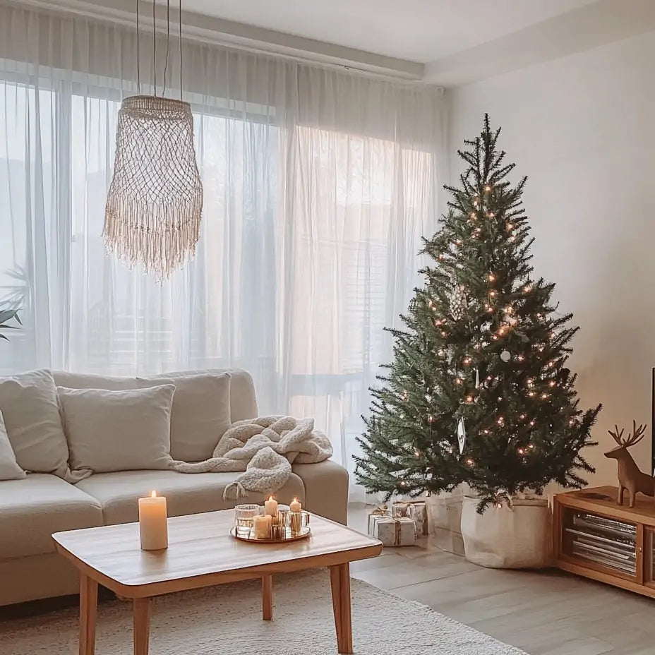 Vent white sheer Christmas curtains