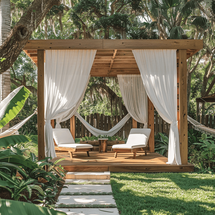 White Flow White Semi Sheer Outdoor Custom Curtains