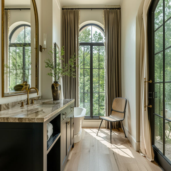 Aushme Luxurious Velvet Bathroom Pleat Custom Curtains