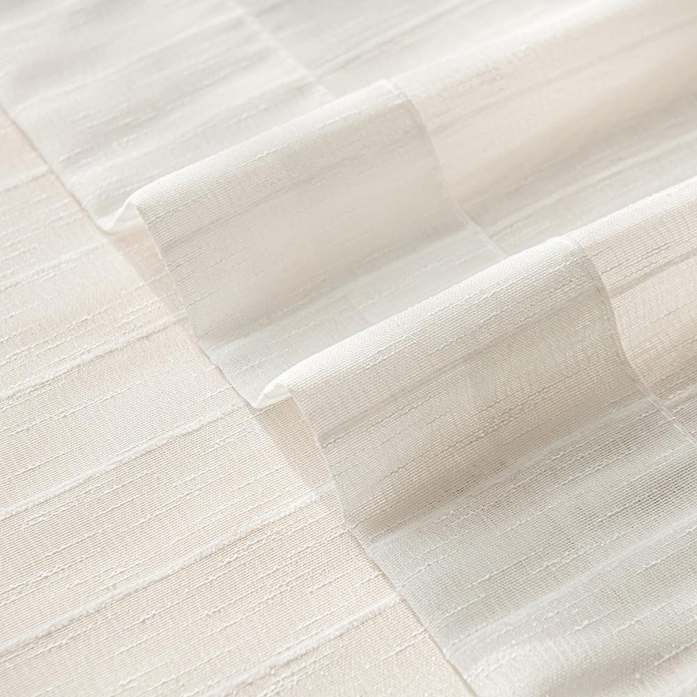 White Gauzy Snowflake White Sheer Bathroom Custom Curtains